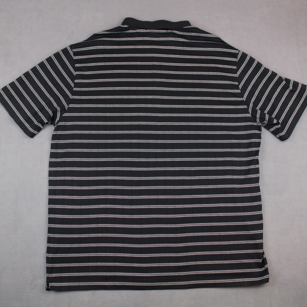 Nike Tiger Woods Polo Shirt Mens XL Black White Striped Cotton Polyester Golf - Picture 9 of 9